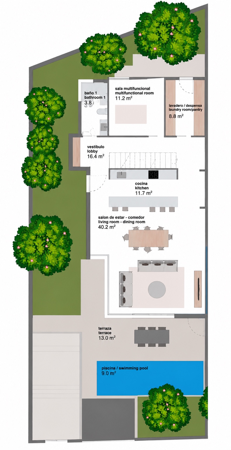 Plànol Casa Sud, planta baixa