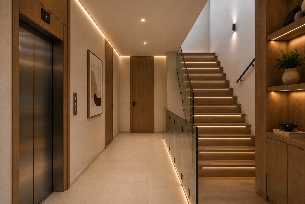 Hallway with lift