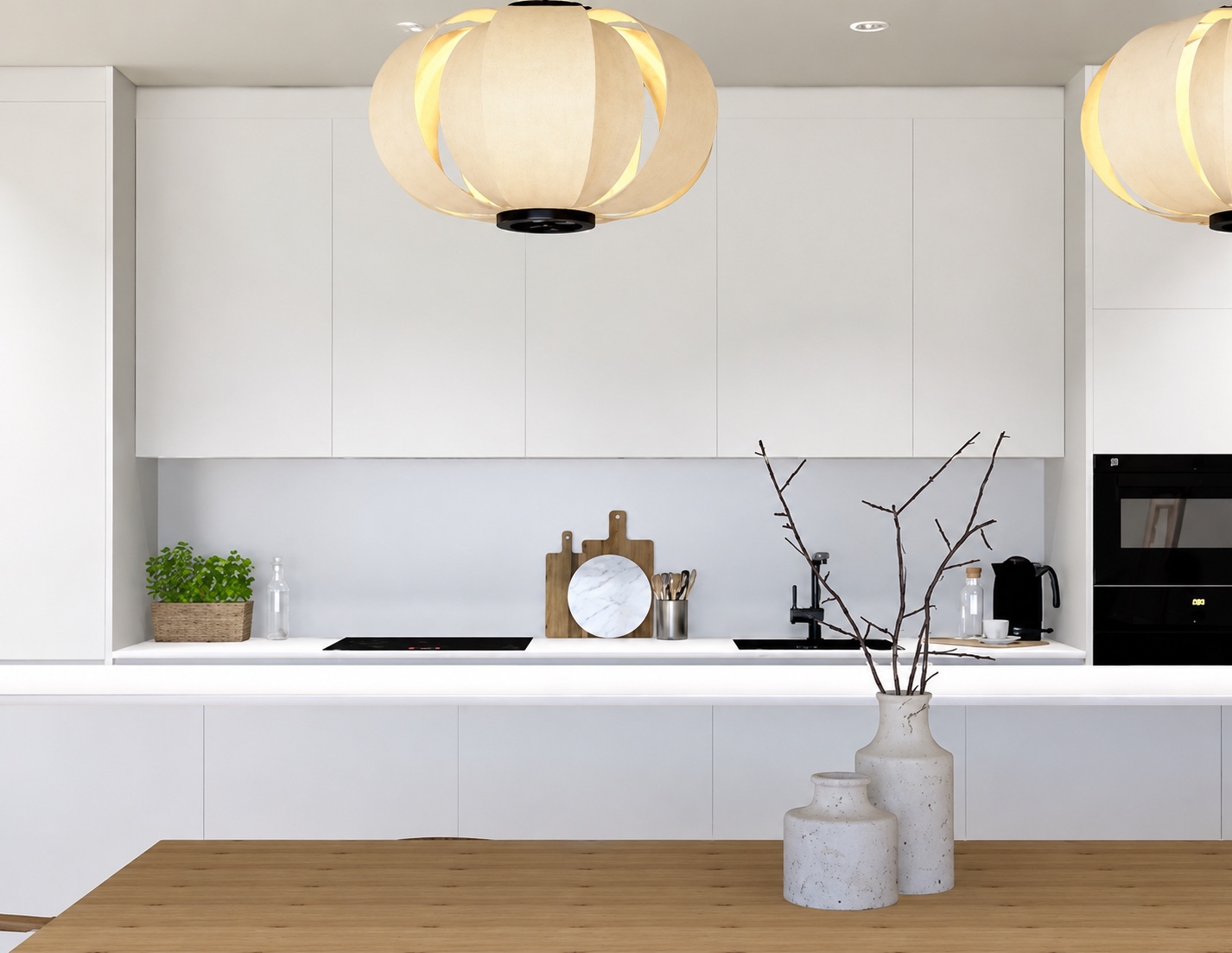 Cocina contemporánea en alta calidad